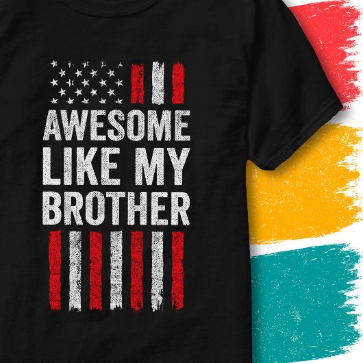 アメリカ国旗 星 ストライプ かっこいい 兄みたいだ Tシャツ