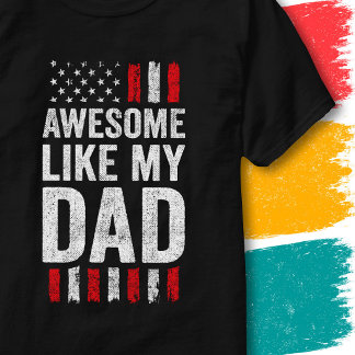 アメリカ国旗 星 条 Awesome みたいな 私のパパ Tシャツ