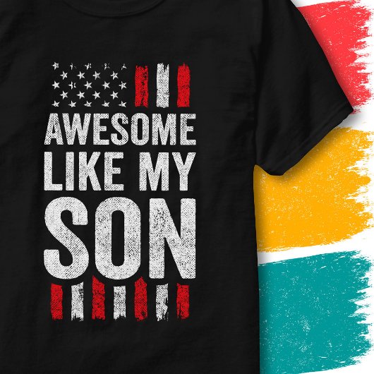 アメリカ国旗 星 条 Awesome みたいに 私の息子 Tシャツ