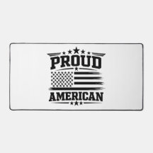 アメリカ国旗 白い デスクマット