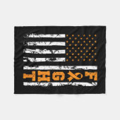 アメリカ国旗 白血病と闘う闘病者 アウェアネス フリースブランケット (正面(横))
