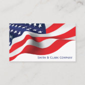 アメリカ国旗（白） 名刺 (正面)