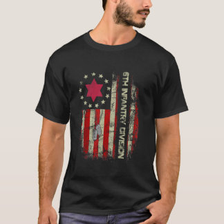 アメリカ国旗 第6歩兵師団 ベテラン ミリタリー ヴィンテージ Tシャツ