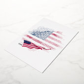 アメリカ国旗 箔招待状 (回転した状態)