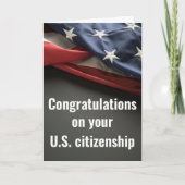 アメリカ国旗 米国市民権おめでとう カード (正面)