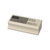 アメリカ国旗 米国製 住所 ラバースタンプ (スタンプ)