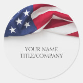アメリカ国旗 米国 会社名 ラウンドシール (正面)