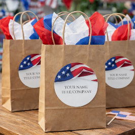 アメリカ国旗 米国 会社名 ラウンドシール