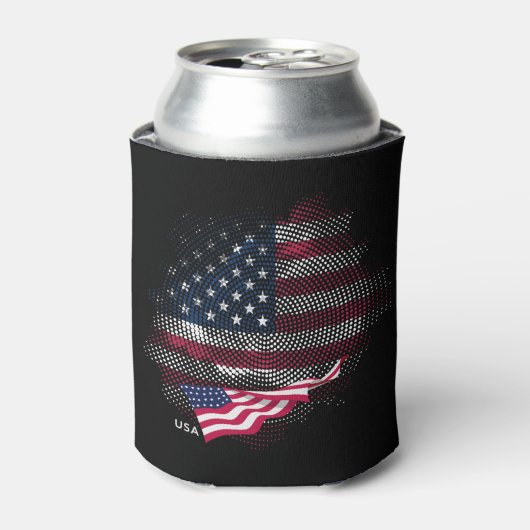アメリカ国旗 缶クーラー (缶正面)