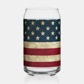 アメリカ国旗 缶グラス 単品またはグラスセット ガラス缶 (裏面)