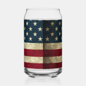 アメリカ国旗 缶グラス 単品またはグラスセット ガラス缶 (右)