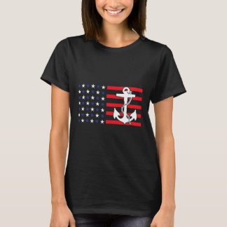 アメリカ国旗+自由の女神+愛国+イーグル+7月4日 Tシャツ