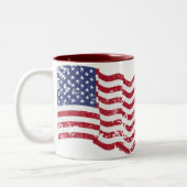 アメリカ国旗 – 自由!-デストロイ ツートーンマグカップ (左)