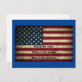 アメリカ国旗 - 色の意味 ポストカード (正面/裏面)