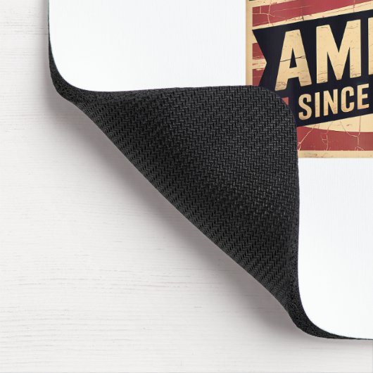 アメリカ国旗 装飾 アメリカに王様はいない 1776年からずっと マウスパッド (コーナー)