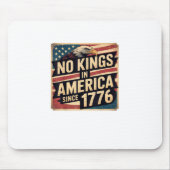 アメリカ国旗 装飾 アメリカに王様はいない 1776年からずっと マウスパッド (正面)