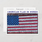 アメリカ国旗(言葉) |ブルービーチソング™はがき ポストカード (正面/裏面)