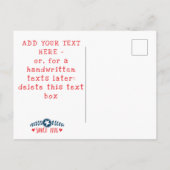 アメリカ国旗 - 記念日 BBQ ご招待 ポストカード (裏面)