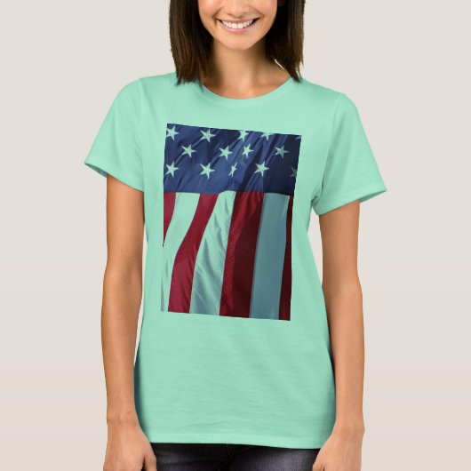 アメリカ国旗 誇り 高潔 愛国心 アメリカン バナー Tシャツ (正面)