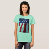 アメリカ国旗 誇り 高潔 愛国心 アメリカン バナー Tシャツ (正面フル)