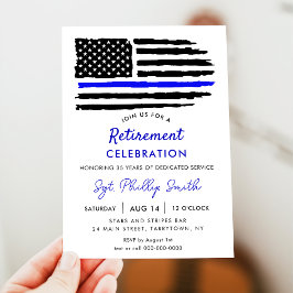 アメリカ国旗 警察官 引退 招待状