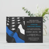 アメリカ国旗 警察 フォト 卒業パーティー イベント 招待状 (スタンド正面)