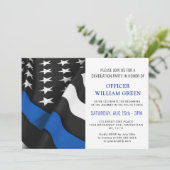 アメリカ国旗 警察 フォト 卒業パーティ イベント 招待状 (スタンド正面)