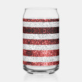 アメリカ国旗 赤 白 青 キラキラ光る カスタム名 ガラス缶 (裏面)