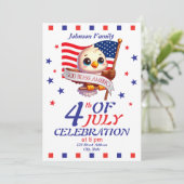 アメリカ国旗 赤 白 青 ワシ 🇺🇸 招待状 (スタンド正面)