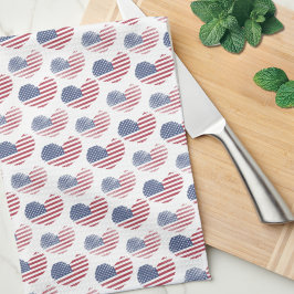 アメリカ国旗 赤 白 青 愛国心 キッチンタオル