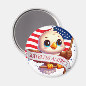 アメリカ国旗 赤 白 青 愛国的な鷲🦅🇺🇸 マグネット (正面/裏面)