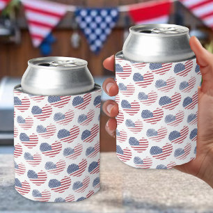 アメリカ国旗 赤 白 青 愛国 缶クーラー