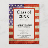 アメリカ国旗 軍事 愛国者 卒業パーティー ポストカード (正面)