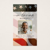 アメリカ国旗 軍葬 フォト 祈り カード (正面)