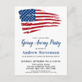 アメリカ国旗 軍隊 送別パーティー 案内ポストカード (正面)