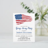 アメリカ国旗 軍隊 送別パーティー 案内ポストカード (スタンド正面)