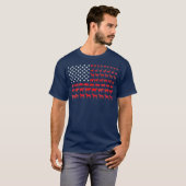 アメリカ国旗 農家 農業 牧畜 Tシャツ (正面フル)