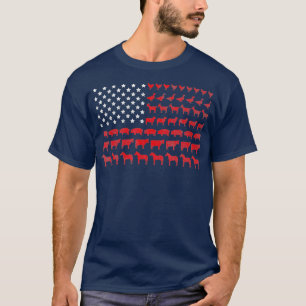 アメリカ国旗 農家 農業 牧畜 Tシャツ