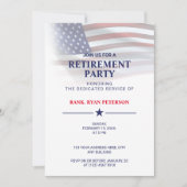 アメリカ国旗 | 透明なグラデーション | クラシックな白 招待状 (正面)