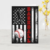 アメリカ国旗 野球チーム ヴィンテージ野球Tシャツ カード (黄色い花)