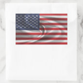 アメリカ国旗 長方形シール (バッグ)