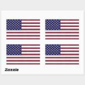 アメリカ国旗 長方形シール (シート)