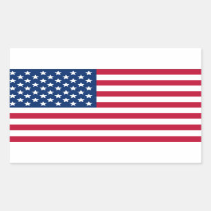 アメリカ国旗 長方形シール