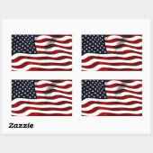 アメリカ国旗 長方形シール (シート)