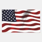 アメリカ国旗 長方形シール (正面)