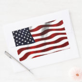 アメリカ国旗 長方形シール (封筒)