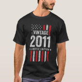 アメリカ国旗 限定版 スター ビンテージ 2011 Tシャツ (正面)