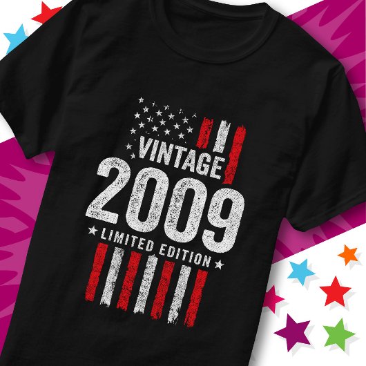 アメリカ国旗 限定版 スター ヴィンテージ 2009 Tシャツ