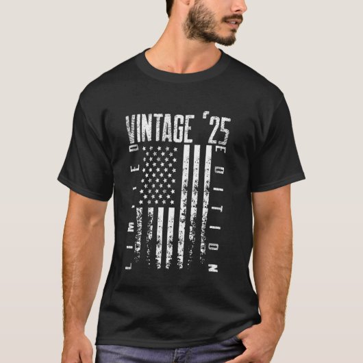 アメリカ国旗 限定版 - ヴィンテージ 2025 Tシャツ (正面)