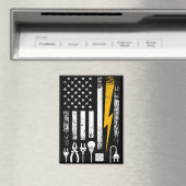 アメリカ国旗 電気工事士 ラインマン 雷 マグネット (インサイチュ (食洗機))